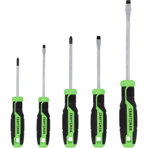 image:imageCRAFTSMAN Screwdriver Set 5 PC High Visibility Handles Magnetic Tips CMHT65135New Version