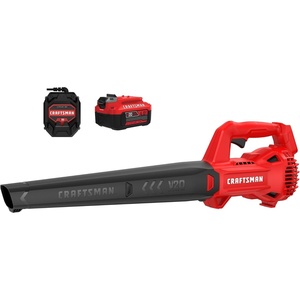 image:imageCRAFTSMAN 20V MAX Cordless Leaf Blower with Battery and Charger Hard Surface Electric Leaf BlowerPowerful up to 90 MPH Red CMCBL710D1Cordless 4Ah Battery Kit