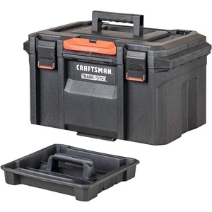image:imageCRAFTSMAN TRADESTACK Tool Box Waterproof IndoorOutdoor Stackable Tool Storage Lockable 21 Inch CMST21430