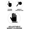 image:imageCraftsman Work Gloves Antishock Impact Protection Adjustable Cuff 2Pair Pack