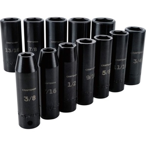 image:imageCRAFTSMAN Deep Impact Socket Set SAE 12Inch Drive 6Point 12 Pieces CMMT15886