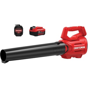 image:imageCRAFTSMAN V20 Cordless Axial Leaf Blower Kit Includes 40 Ah Battery and Charger 100 MPH and 380 CFM Clearing Power Lightweight 2 Speed Trigger CMCBL700M1
