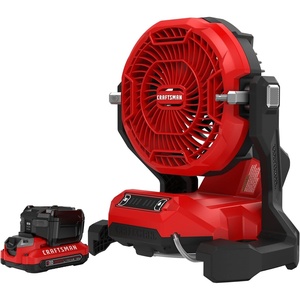 image:imageCraftsman V20 Cordless Personal Fan Kit Misting Fan Settings for Mist and Airflow Misting Fan Garden Hose Adaptor Battery Included CMCE003C1