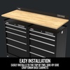 image:imageCRAFTSMAN Wood Top Work Surface with Steel Back Splash CMST25302BK