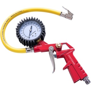 image:imageCRAFTSMAN Inflator Gun 0150 PSI 3in1 MultiFunction Gauge Air Chuck and Relief Valve ColdResistant 12in Inflation Hose Versatile Attachments and 14in NPS Male Threads