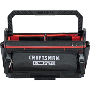 image:imageCRAFTSMAN TRADESTACK System Tool Bag Heavy Duty Open Mouth Tool Tote Waterproof Hard Bottom Folding Handle CMST21451