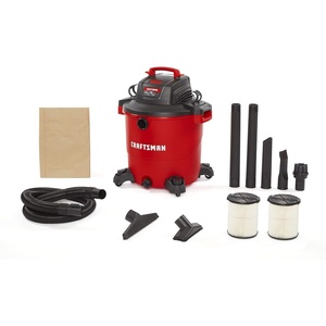 image:imageCRAFTSMAN CMXEVBE17596 20 Gallon 65 Peak HP Wet Dry Vac HeavyDuty Shop Vacuum Wet and Dry with 2 Filters Dust Bag Hose and Attachments for Shop Garage Jobsite Cleaning