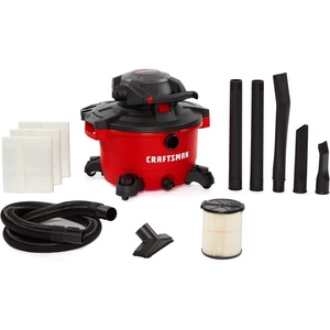 image:imageCRAFTSMAN CMXEVBE17606 12 Gallon 60 Peak HP Wet Dry Vac with Detachable Leaf Blower Portable Shop Vacuum Wet and Dry with Filter Dust Bags Hose and Attachments for Garage Outdoor Cleaning12 Gallon 60 Peak HP with Dust Bags