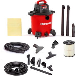 image:imageCRAFTSMAN CMXEVBE18690 9 Gallon 425 Peak HP Wet Dry Vac Portable Shop Vacuum Wet and Dry with Filter Dust Bag Hose Car Cleaning Kit and Attachments for Home Garage and Automotive Cleaning
