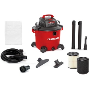 image:imageCRAFTSMAN CMXEVBE18695 16 Gallon 65 Peak HP Wet Dry Vac HeavyDuty Shop Vacuum Wet and Dry with Dry Filter Wet Filter Dust Bag Hose Diffuser and Attachments for Home Projects amp Renovations