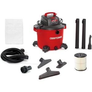 image:imageCRAFTSMAN CMXEVBE18695 16 Gallon 65 Peak HP Wet Dry Vac HeavyDuty Shop Vacuum Wet and Dry with Filter Dust Bag Hose Diffuser Floor Brush and Attachments for Home Projects amp Renovations