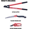 image:imageCRAFTSMAN CMXMKIT0170 Tree amp Shrub Pruning Set with Bypass Pruning Shears Bypass Lopper and Folding Pruning SawTree  Shrub Pruning Set