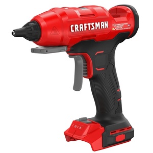 image:imageCRAFTSMAN V20 Hot Glue Gun Full Size Cordless Glue Gun and Sticks Set with LED Light Interchangeable Nozzles and Wrench Retractable Dip Tray Fast Preheat Long Runtime Tool Only CMGL200B
