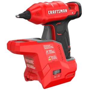 image:imageCRAFTSMAN V20 Mini Cordless Hot Glue Gun and Sticks Set with LED Light Fast Heat Up Dual Temperature Setting Compact Battery Sold Separately CMGL100B