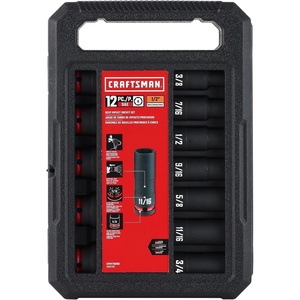 image:imageCRAFTSMAN 12 pc 12 in SAE Deep Impact Socket Set CMMT16886