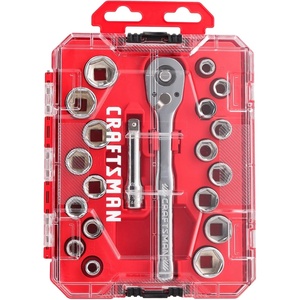 image:imageCRAFTSMAN 20Piece Standard SAE and Metric Mechanics Tool Set with Case