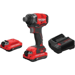 image:imageCRAFTSMAN V20 Cordless Impact Driver 14 inch Battery and Charger Included CMCF813C2