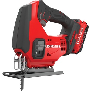 image:imageCRAFTSMAN V20 Cordless Jig Saw Kit 3 Orbital Settings Up to 2500 SPM Battery and Charger Included CMCS600D1Jig Saw Kit