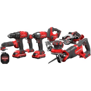 image:imageCRAFTSMAN V20 Cordless 8Tool Combo Kit With Two 20 Ah Batteries and Charger CMCK801D2